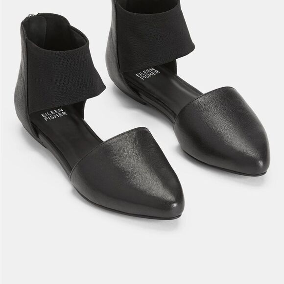 Eileen Fisher Shoes - Eileen Fisher Allot Tumbled Leather Flat 7